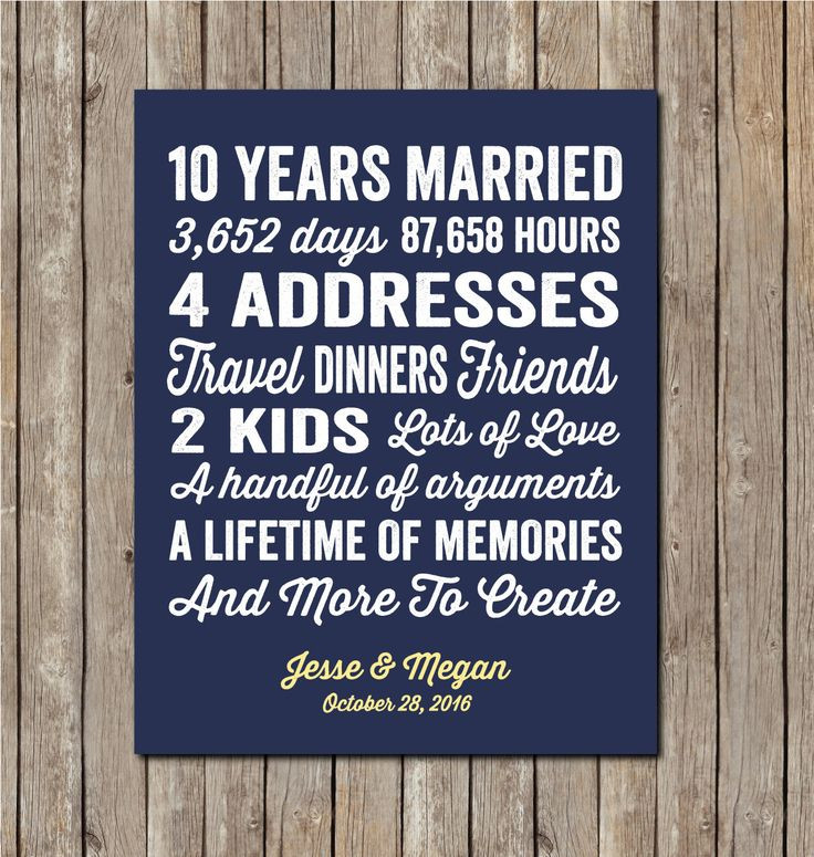 10 Year Anniversary Gift Ideas
 10 Year Wedding Anniversary Gift