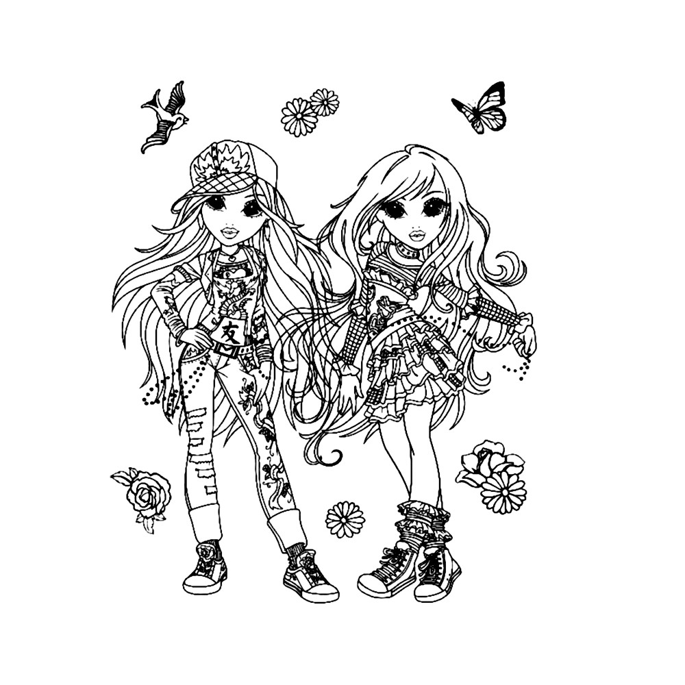 1000 Coloring Pages For Girls
 moxie girlz 0008 1000×1000