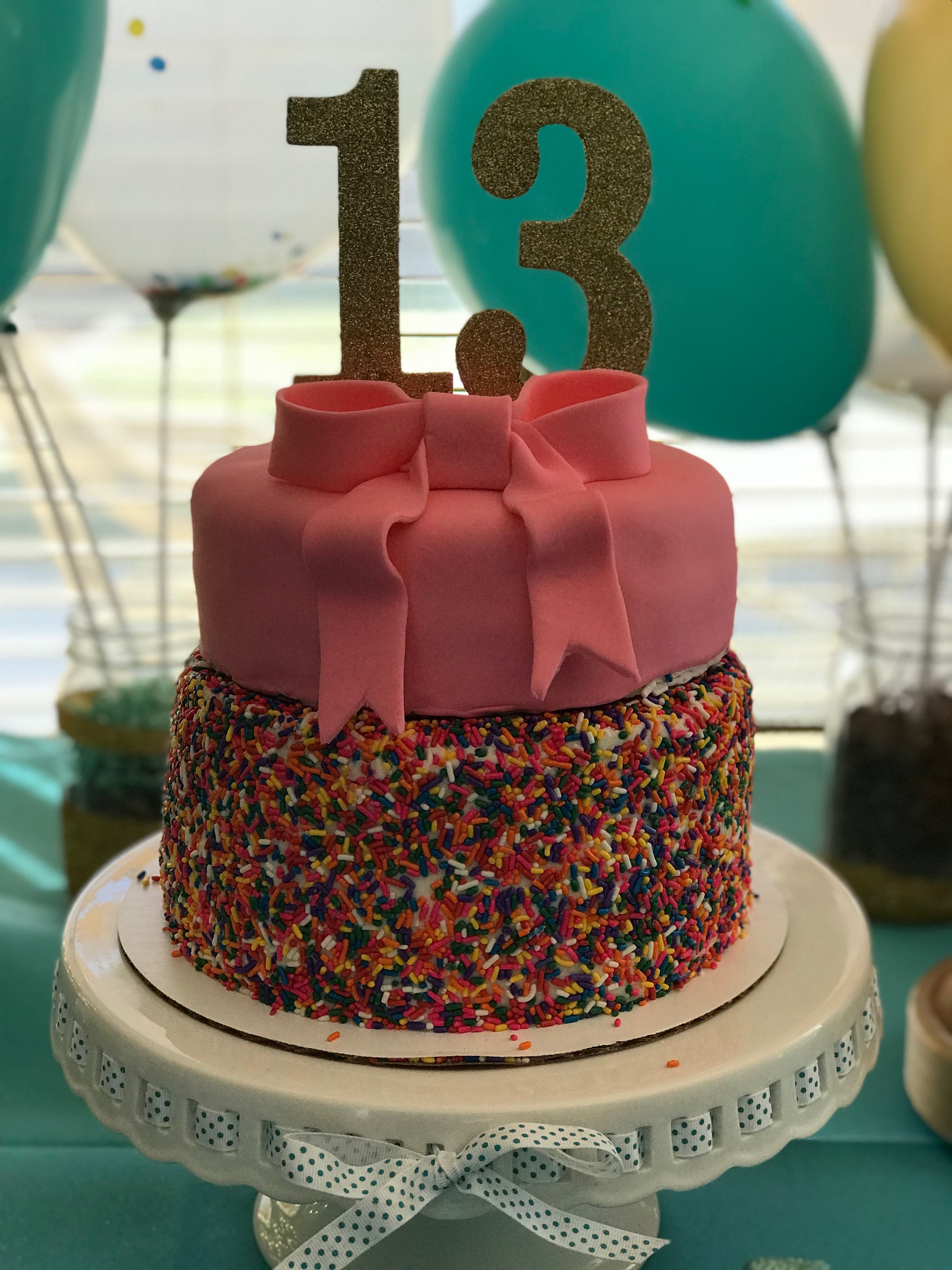 13 Birthday Cake
 Sprinkle Birthday cake for 13 year old girl