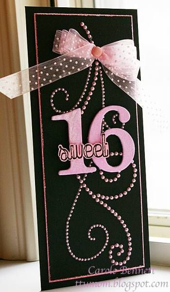 16Th Birthday Card Ideas
 Color texture layout Sweet 16 by BratBee Cards and
