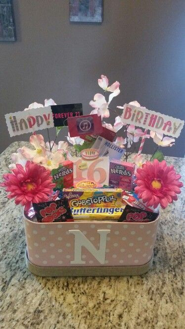16Th Birthday Gift Ideas For Best Friends
 Sweet 16th birthday t basket