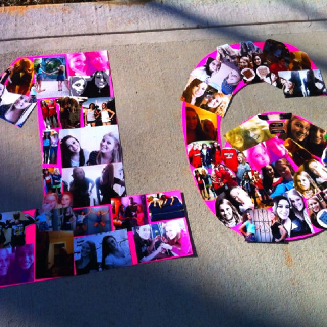 16Th Birthday Party Ideas For Girl
 we could make this with the pics th girls take then