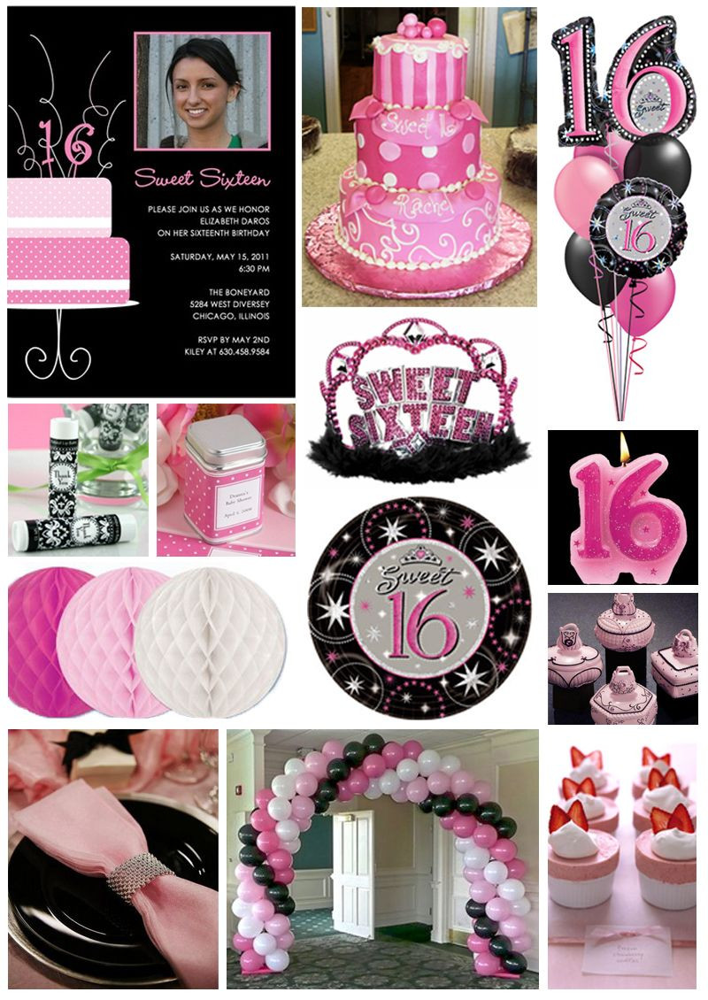 16Th Birthday Party Ideas For Girl
 Inspiration Board Pretty in Pink Sweet 16