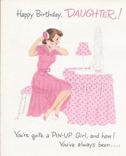 17Th Birthday Quotes For Daughter
 M290 Vintage Unused Birthday Greeting Card by Norcross for