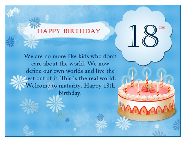 18 Year Old Birthday Quotes
 Special Birthday Wishes for 18th Birthday – Birthday Quotes