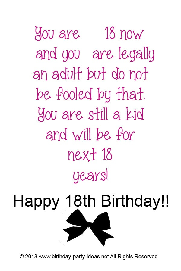 18 Year Old Birthday Quotes
 Funny Quotes For Boys 18th Birthday QuotesGram