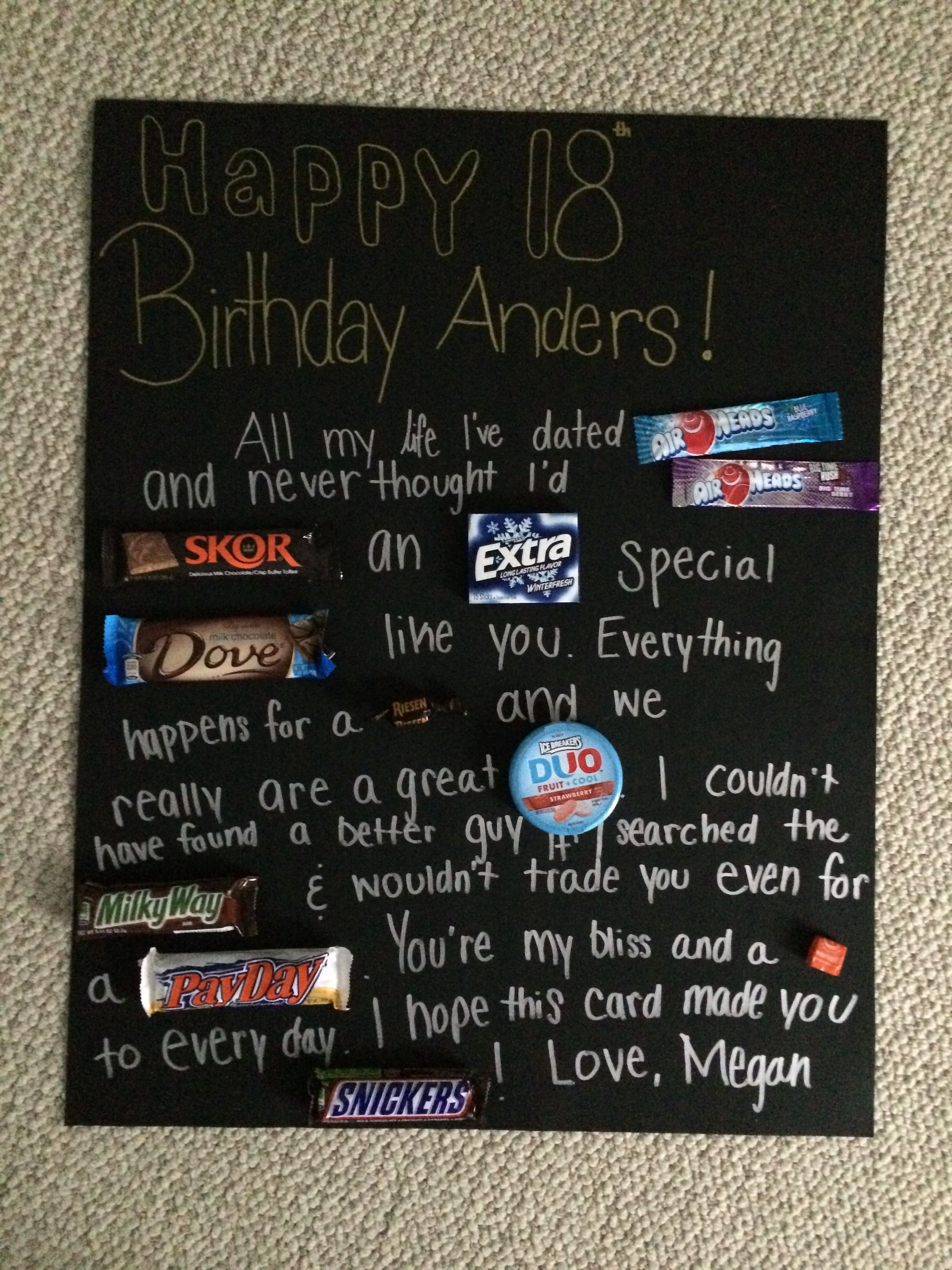 18Th Birthday Gift Ideas Boyfriend
 Boyfriend s 18th birthday card Quotes Pinterest