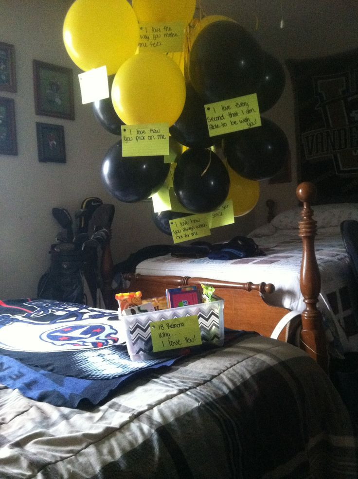 18Th Birthday Gift Ideas Boyfriend
 For my boyfriends 18th birthday I got 18 balloons and then