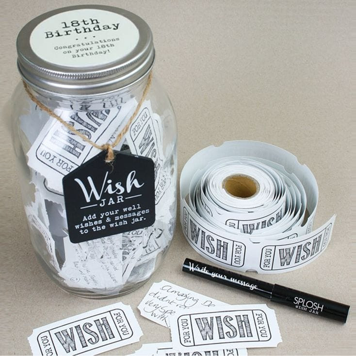 18Th Birthday Gift Ideas For Sister
 18th Birthday Wish Jar
