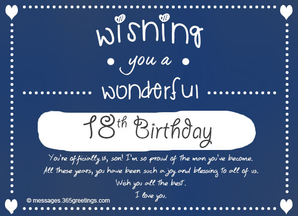 18Th Birthday Quotes
 18th Birthday Wishes Messages and Greetings