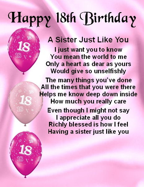 18Th Birthday Quotes
 18th Birthday Poems Quotes QuotesGram