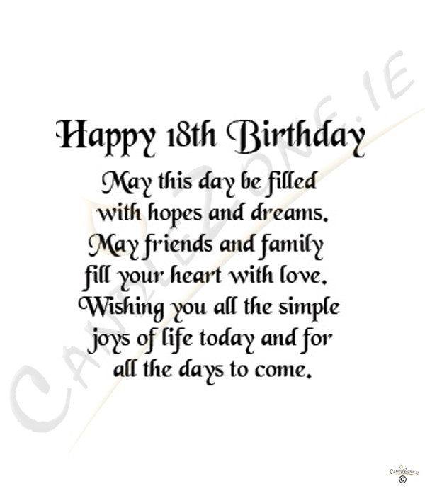 18Th Birthday Quotes
 18th Birthday Quotes For Girls QuotesGram