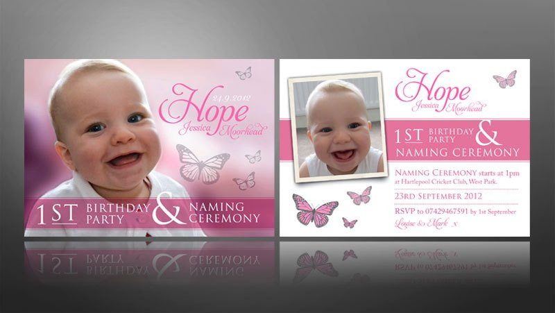 1St Birthday And Baptism Combined Invitations
 Creative christening Invite designs & thank you cards for