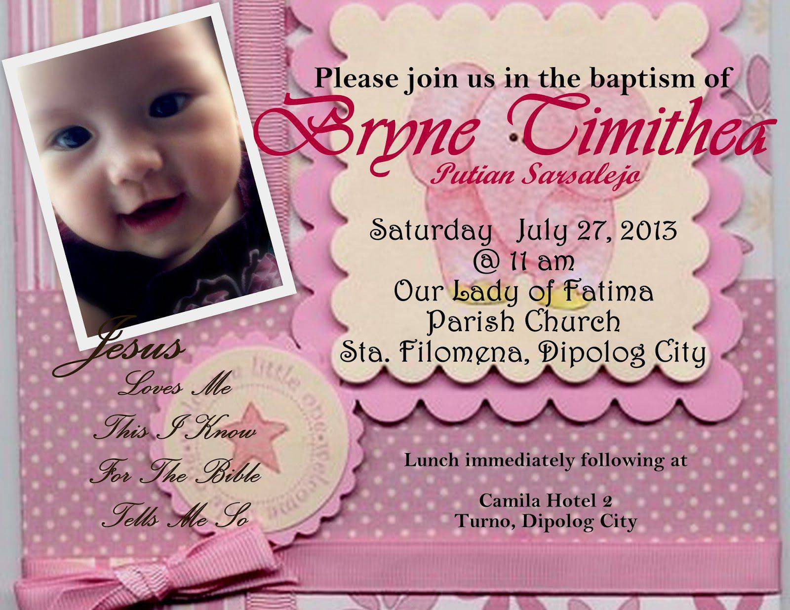 1St Birthday And Baptism Combined Invitations
 First Birthday And Baptism Invitations First Birthday