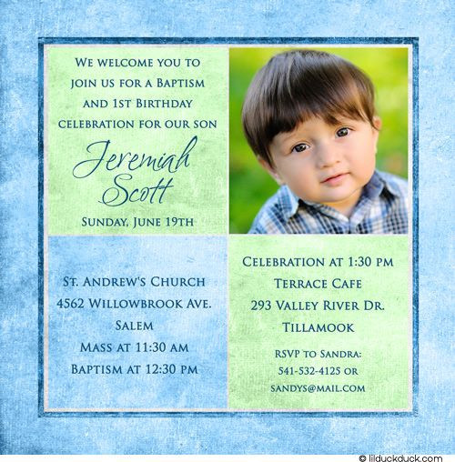 1St Birthday And Baptism Combined Invitations
 1st birthday and christening baptism invitation sample