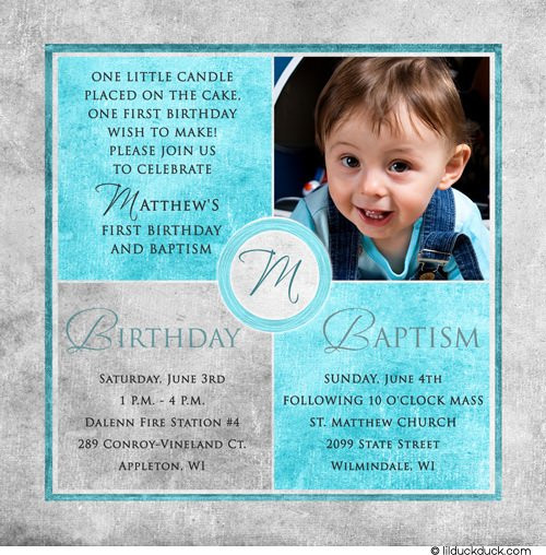1St Birthday And Baptism Combined Invitations
 FREE Printable First Birthday and Baptism Invitation