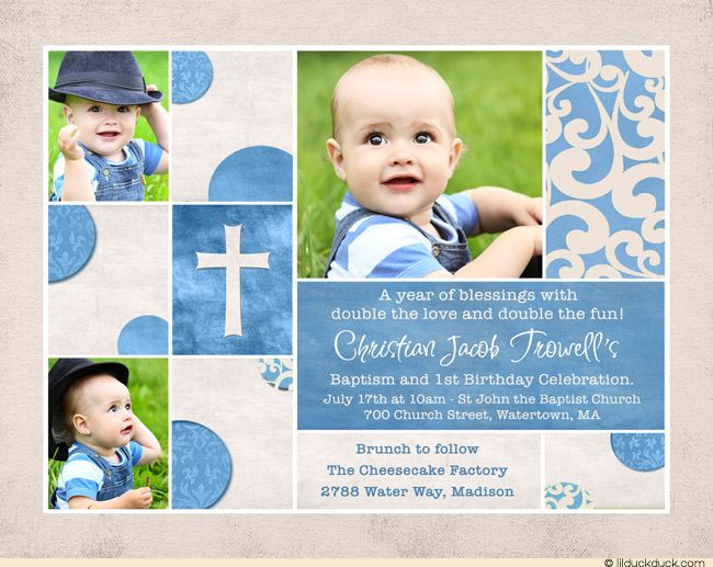 1St Birthday And Baptism Combined Invitations
 Best 25 bined birthday parties ideas on Pinterest