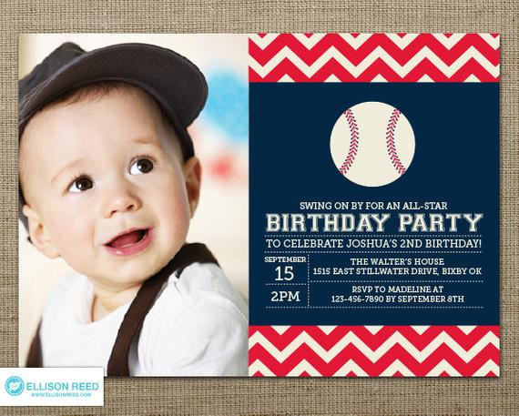 1St Birthday Baseball Invitations
 Baseball Invitation First Birthday Invitation Sports