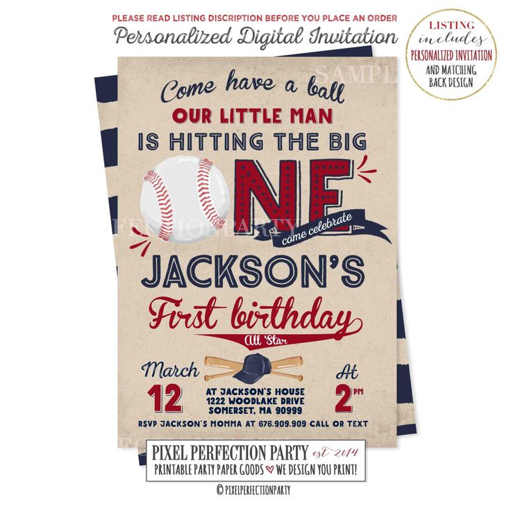 1St Birthday Baseball Invitations
 Best 25 Boy first birthday ideas on Pinterest