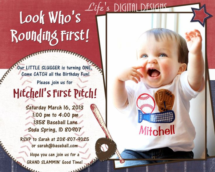1St Birthday Baseball Invitations
 1000 images about Ideas for Jace s 1st birthday party on