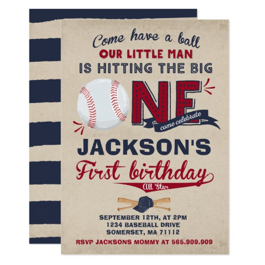 1St Birthday Baseball Invitations
 Baseball Birthday Invitation Baseball 1st Birthday