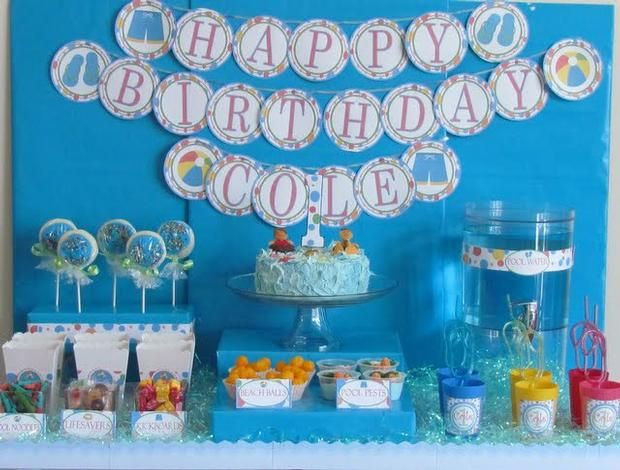 1St Birthday Pool Party Ideas
 1st Birthday Pool Party Party