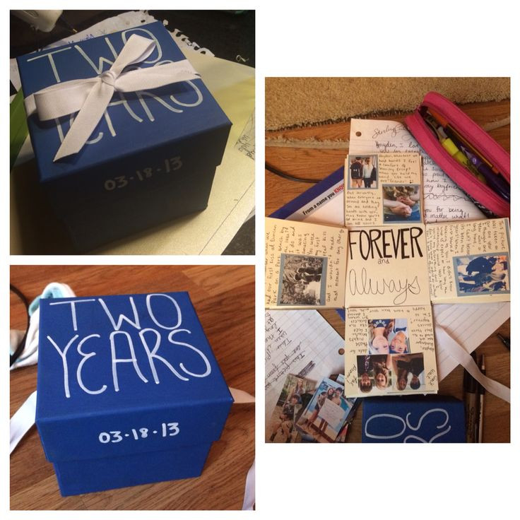 2 Year Anniversary Gift Ideas For My Boyfriend
 Anniversary box For my boyfriend and I s 2 year I made