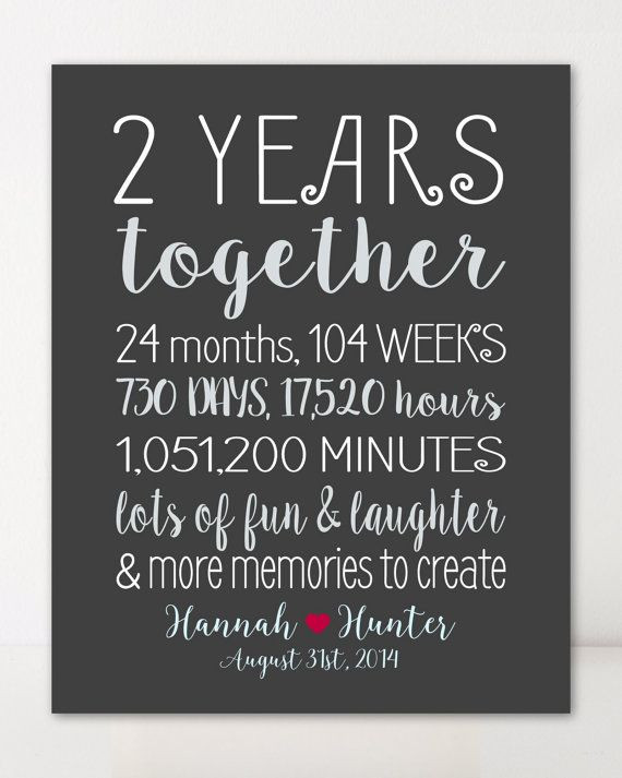 2 Year Anniversary Quotes
 2 Year Anniversary Gifts for Boyfriend Gift for Him