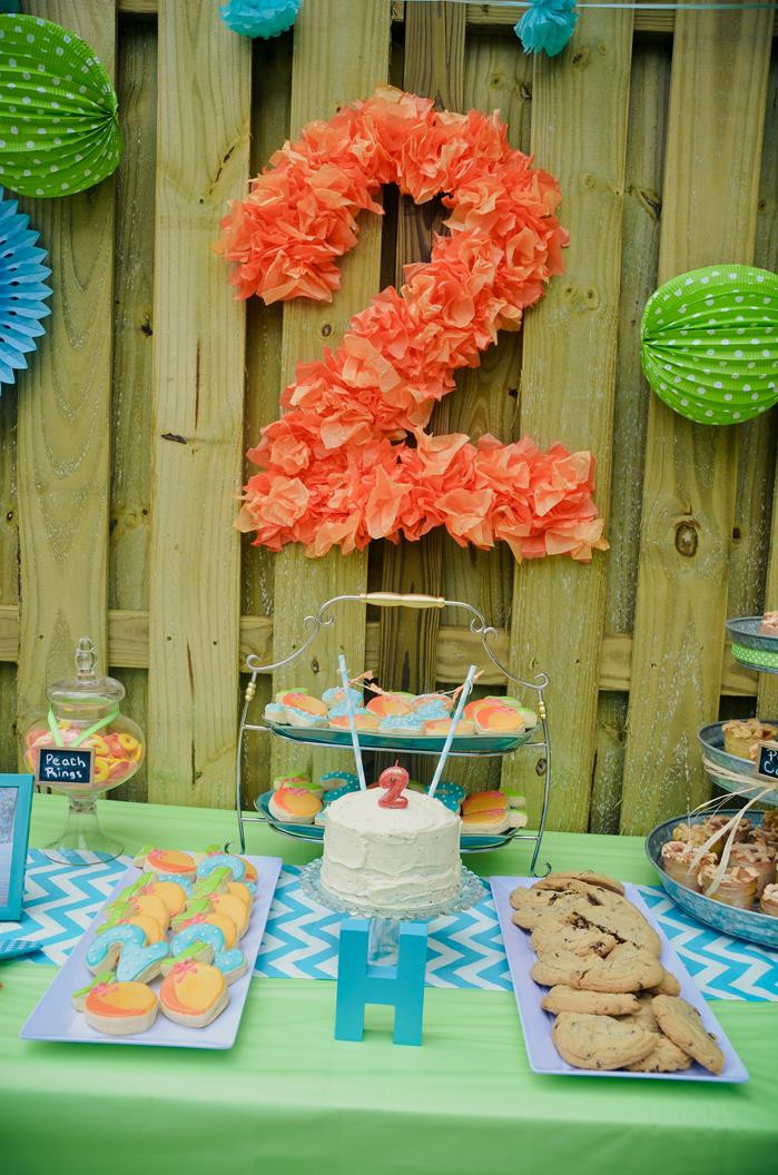 2 Year Old Boy Birthday Party Ideas
 Kara s Party Ideas Peach Stand Party Planning Ideas