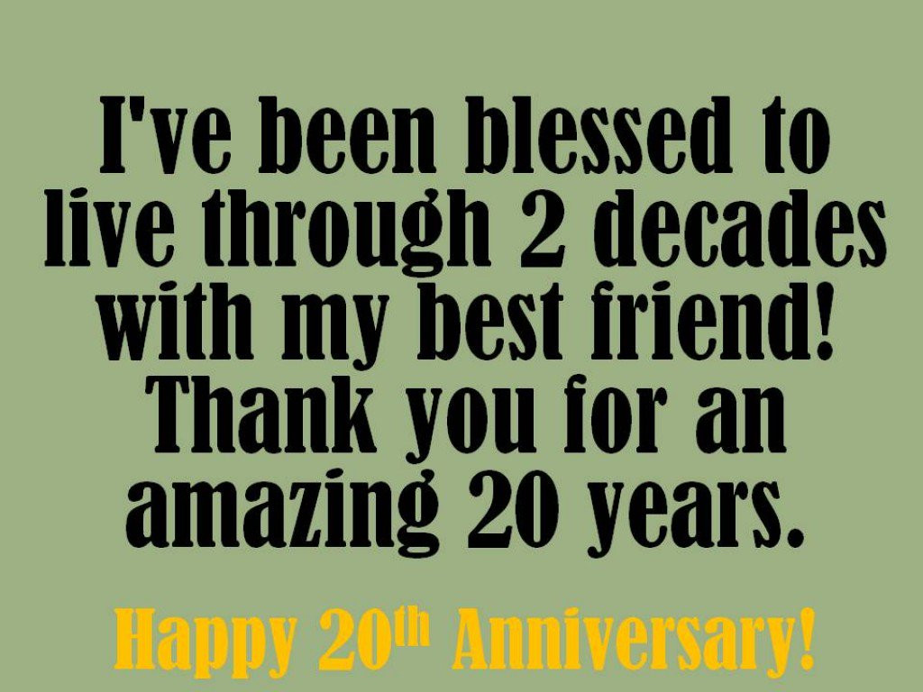 20 Years Of Marriage Quotes
 20th Anniversary Wishes Quotes and Messages to Write in a