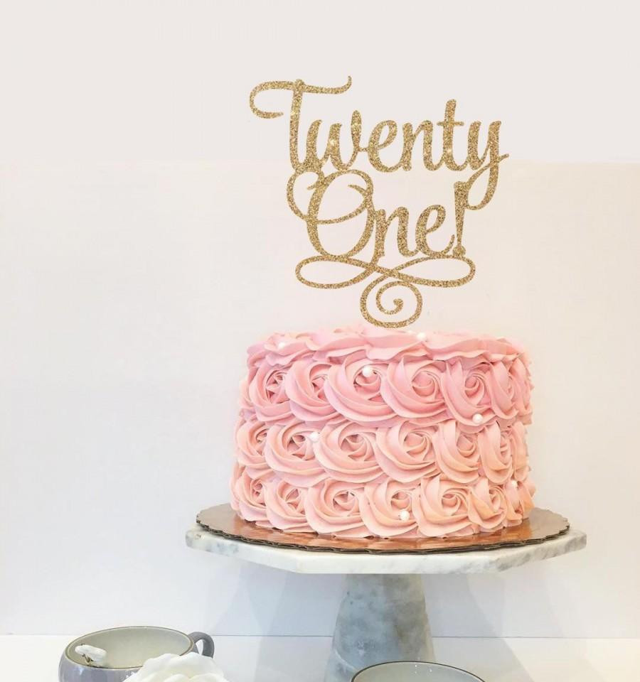 21St Birthday Cake Toppers
 Twenty e 21st Birthday Custom Cake Topper For Party