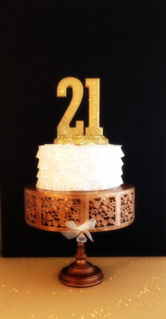 21St Birthday Cake Toppers
 Items similar to 21st BIRTHDAY CAKE TOPPER Wedding