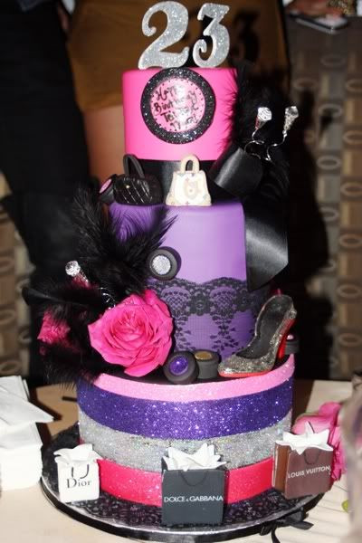 23Rd Birthday Cake Ideas For Her
 Teairra Mari Parties It Up With A Girly Cake & Friends For