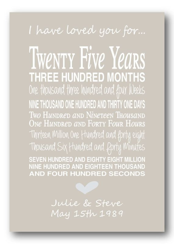 25 Year Anniversary Quotes
 25th Anniversary Gifts on Pinterest