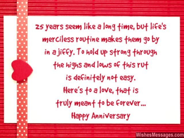 25 Year Anniversary Quotes
 25th Anniversary Wishes Silver Jubilee Wedding