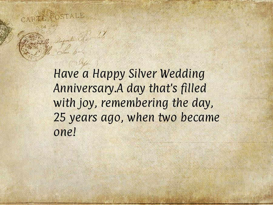 25Th Anniversary Quotes
 Happy 25th Wedding Anniversary Wishes
