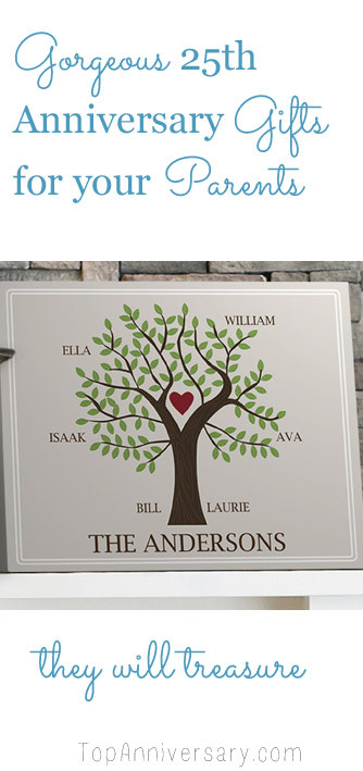 25Th Wedding Anniversary Gift Ideas For Parents
 25th Anniversary Gift Ideas For Your Parents