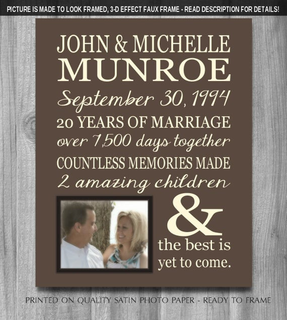 25Th Wedding Anniversary Gift Ideas For Wife
 PERSONALIZED 25th Anniversary Gift for Wife Personalized Print