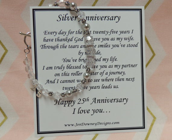 25Th Wedding Anniversary Gift Ideas For Wife
 25th Wedding Silver Anniversary Gift For by BrilliantKeepsakes