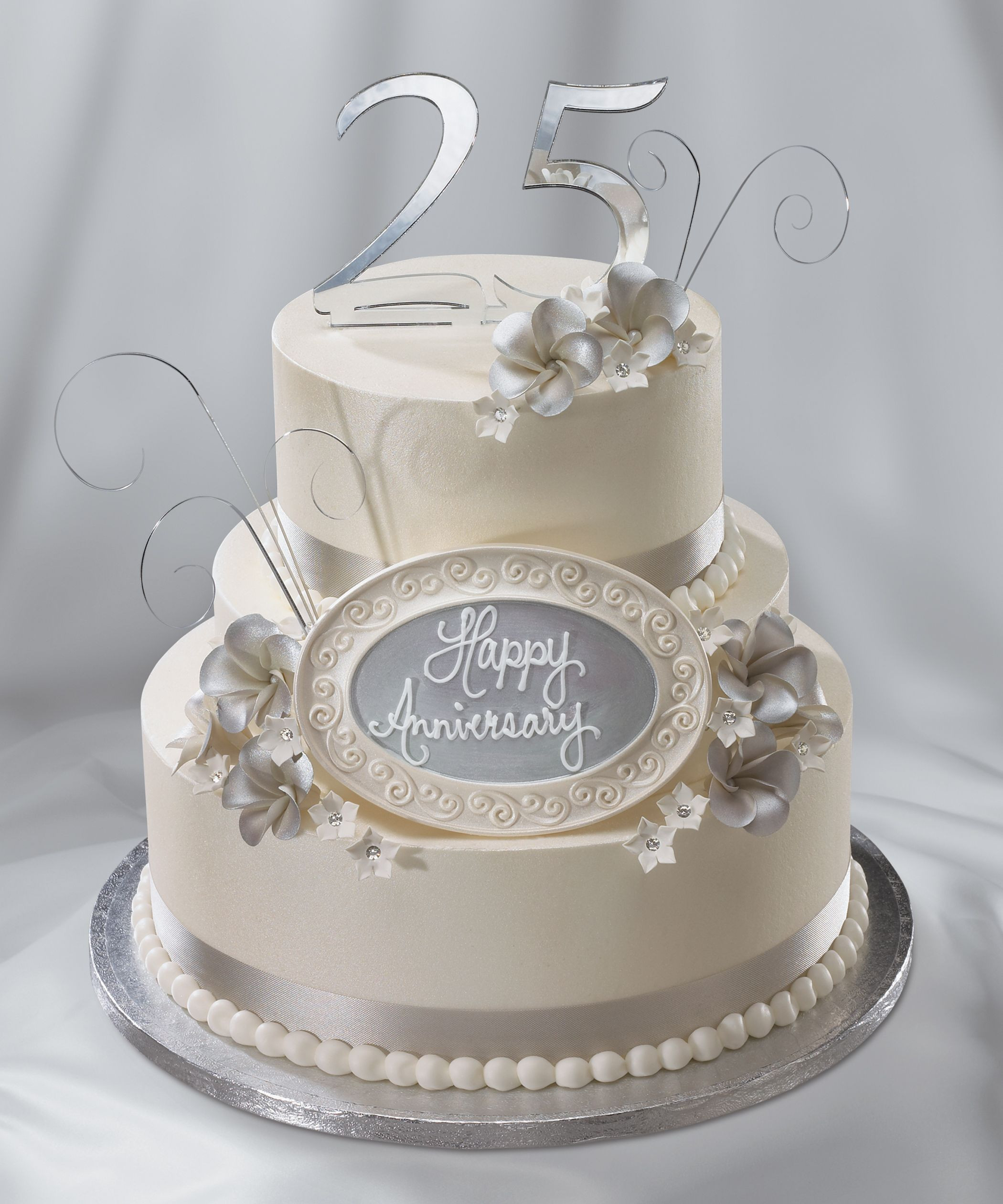 25Th Wedding Anniversary Gift Ideas
 25th Wedding Anniversary cake silver anniversary