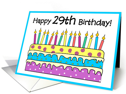 29Th Birthday Card
 Happy 29th Birthday card