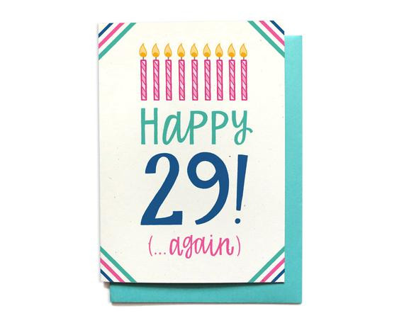 29Th Birthday Card
 Funny Birthday Card 30th Birthday Card 29th Birthday Card