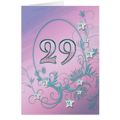 29Th Birthday Card
 29th Birthday card with diamond stars