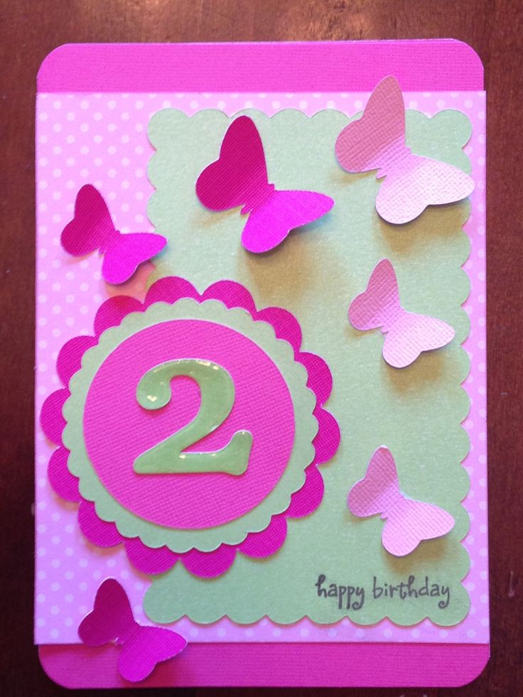 2Nd Birthday Card
 Little girls 2nd birthday card I made