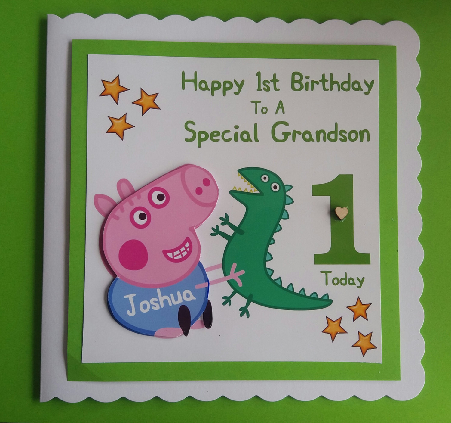 2Nd Birthday Card
 Personalised George Pig 2nd Birthday Card