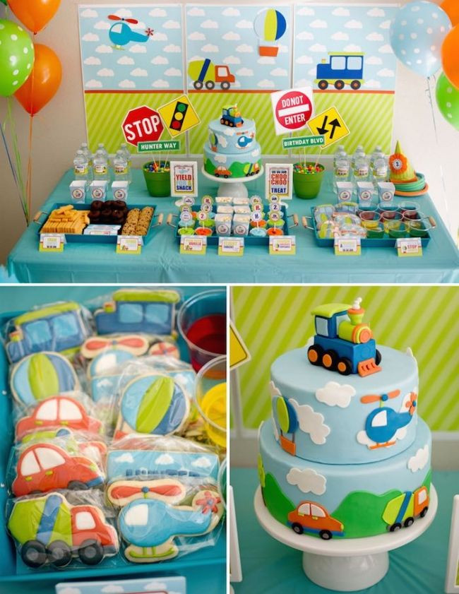 2Nd Birthday Gift Ideas For Boys
 Boy s Transportation Themed Birthday Party