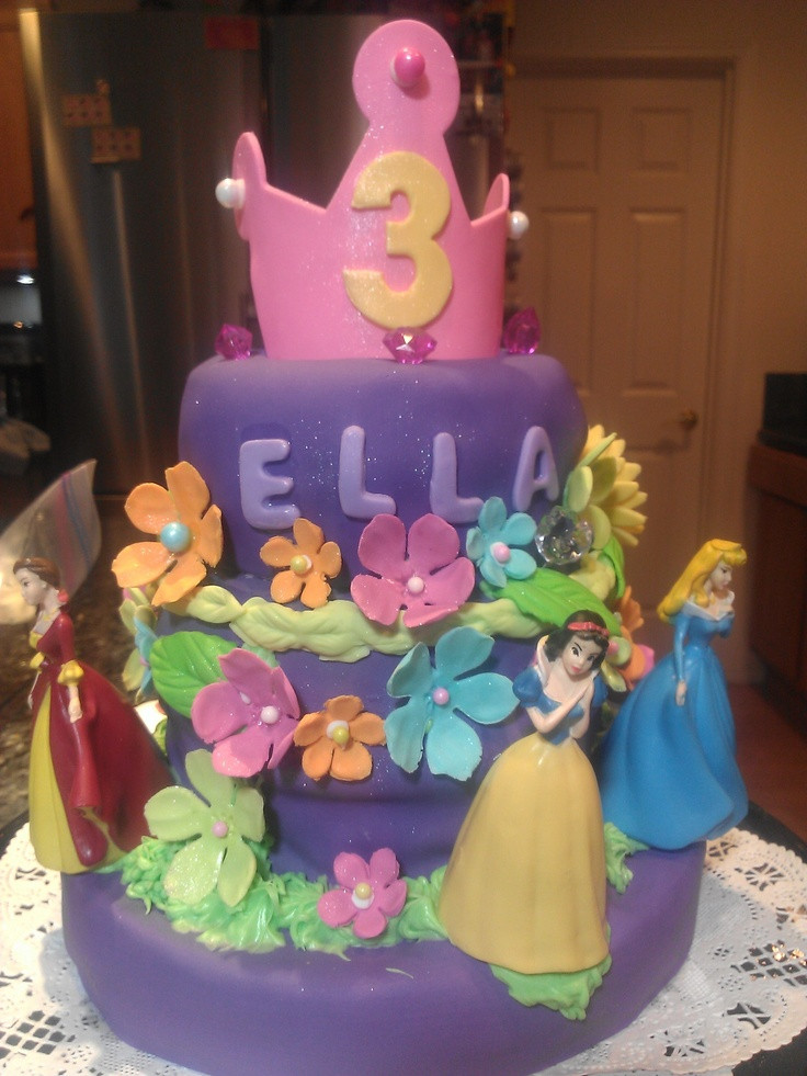 3 Year Old Birthday Cake Ideas Girl
 princess birthday cake for 3 year old special girl