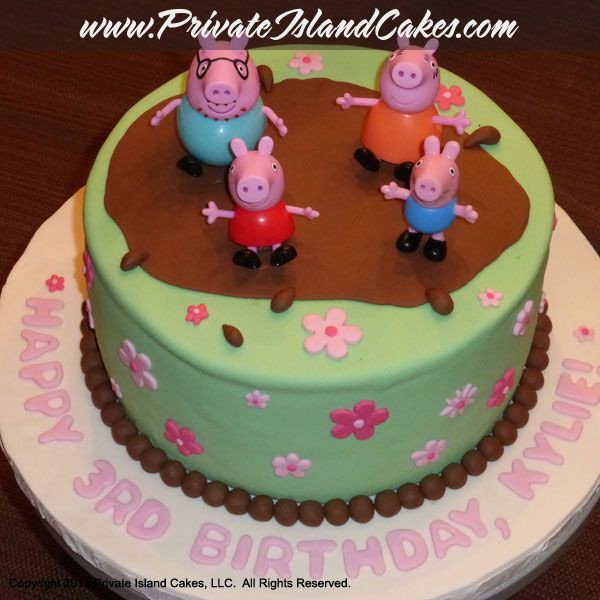 3 Year Old Birthday Cake Ideas Girl
 Peppa Pig inspired cake for 3 year old girl s birthday