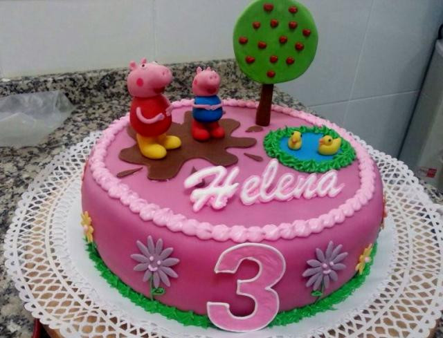 3 Year Old Birthday Cake Ideas Girl
 Pink Birthday Cake for 3 year old Girl JPG