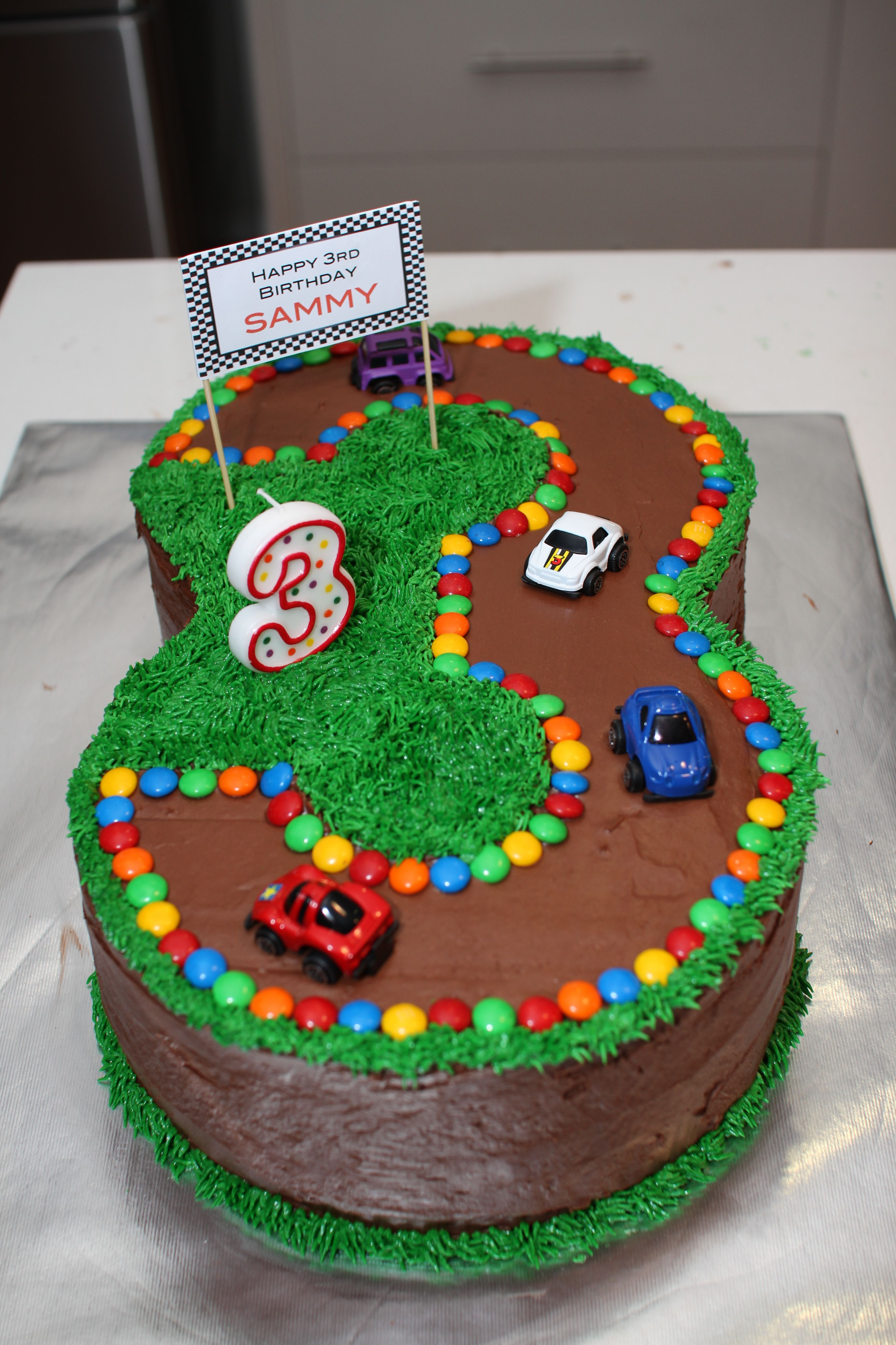 3 Yr Old Birthday Cake
 No 3 Race Track Cake for 3rd Birthday …